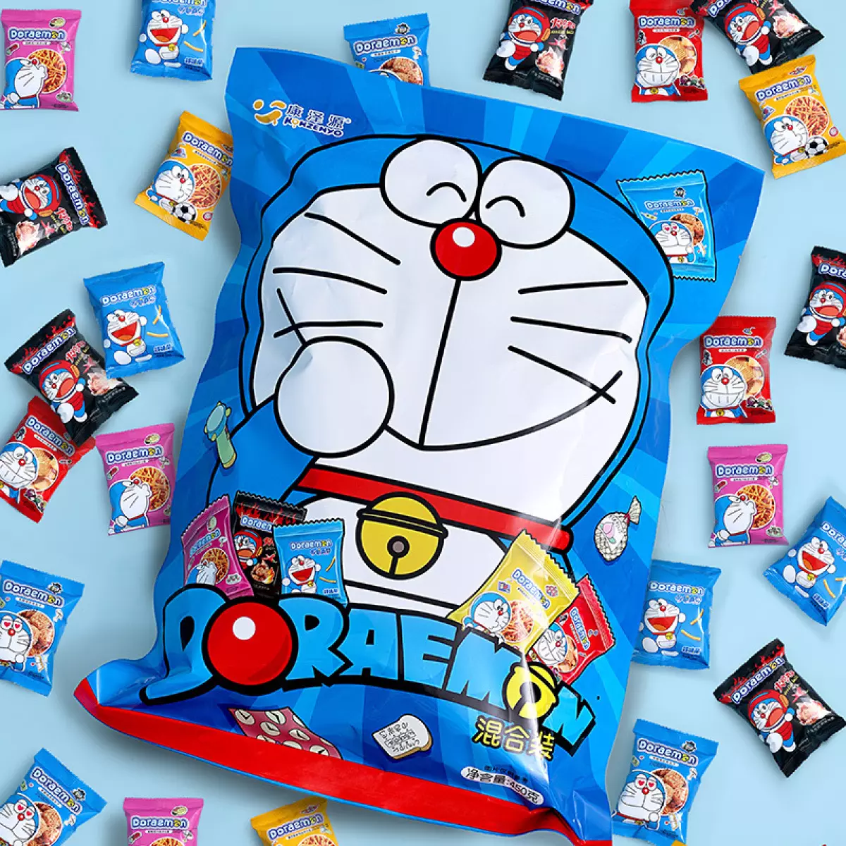 Snack Bimbim Doremon bịch khổng lồ 450gr - 36 gói nhỏ mix vị