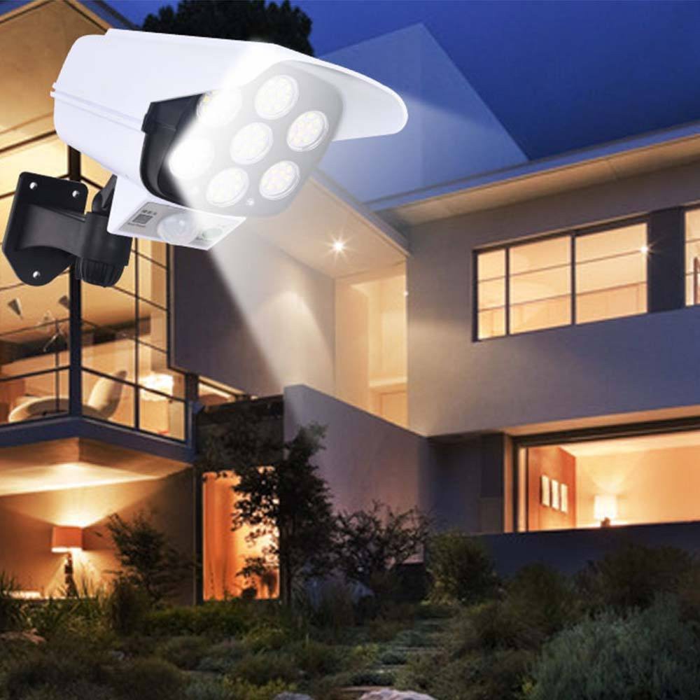 Đèn led giả CAMERA năng lượng mặt trời cảm biến tự động bật tắt chống trộm kèm điều khiển 100W siêu sáng