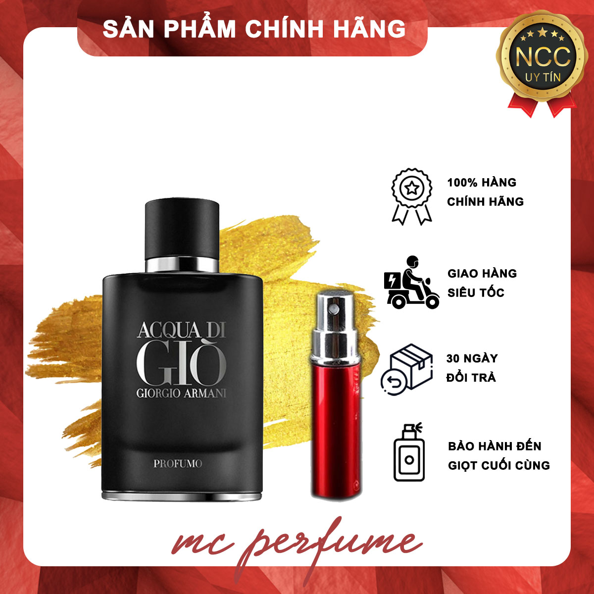 Nước hoa chiết Giorgio Armani - Acqua Di Gio Profumo (đen) Parfume nam 10ml  - FuniMart