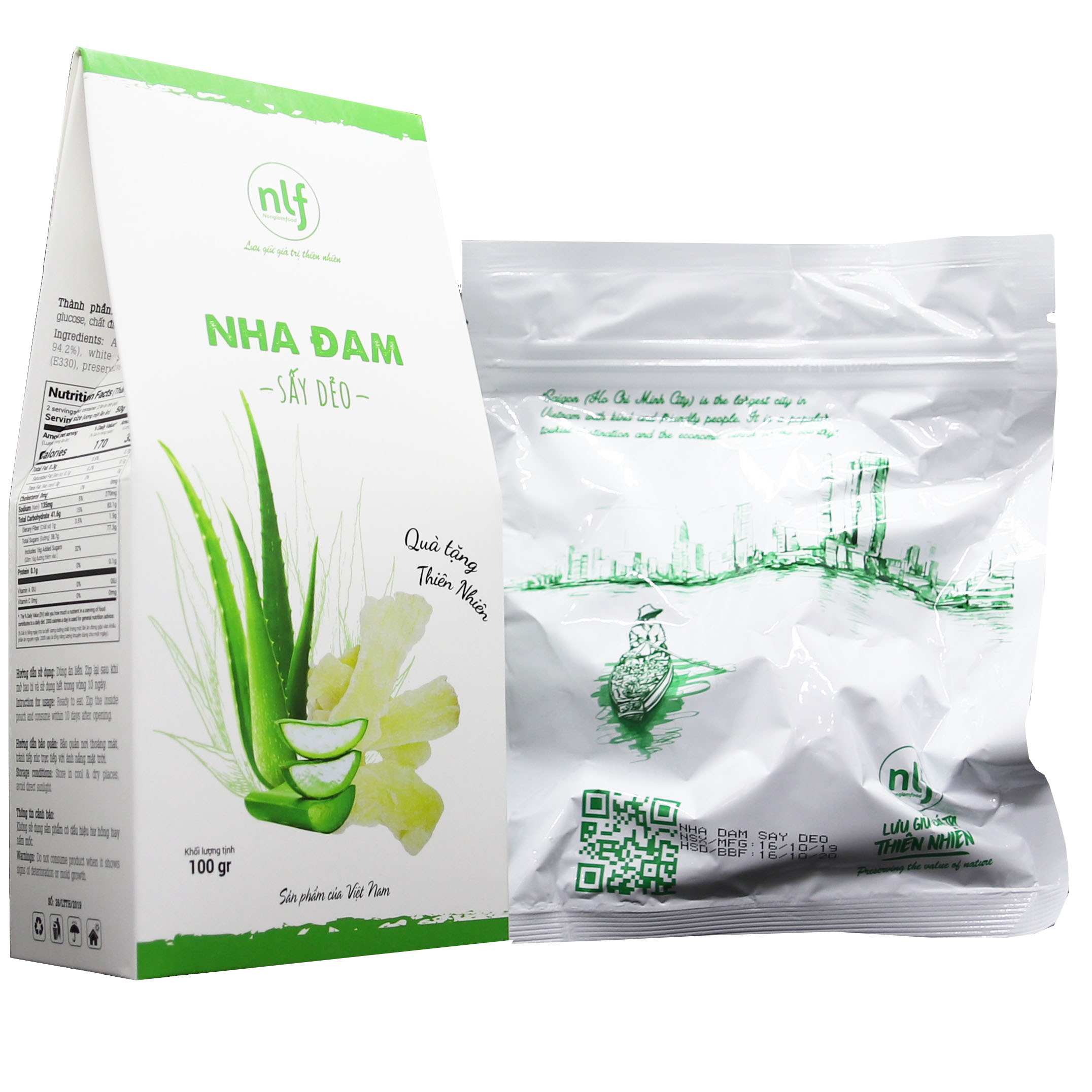 Nha đam sấy dẻo tự nhiên