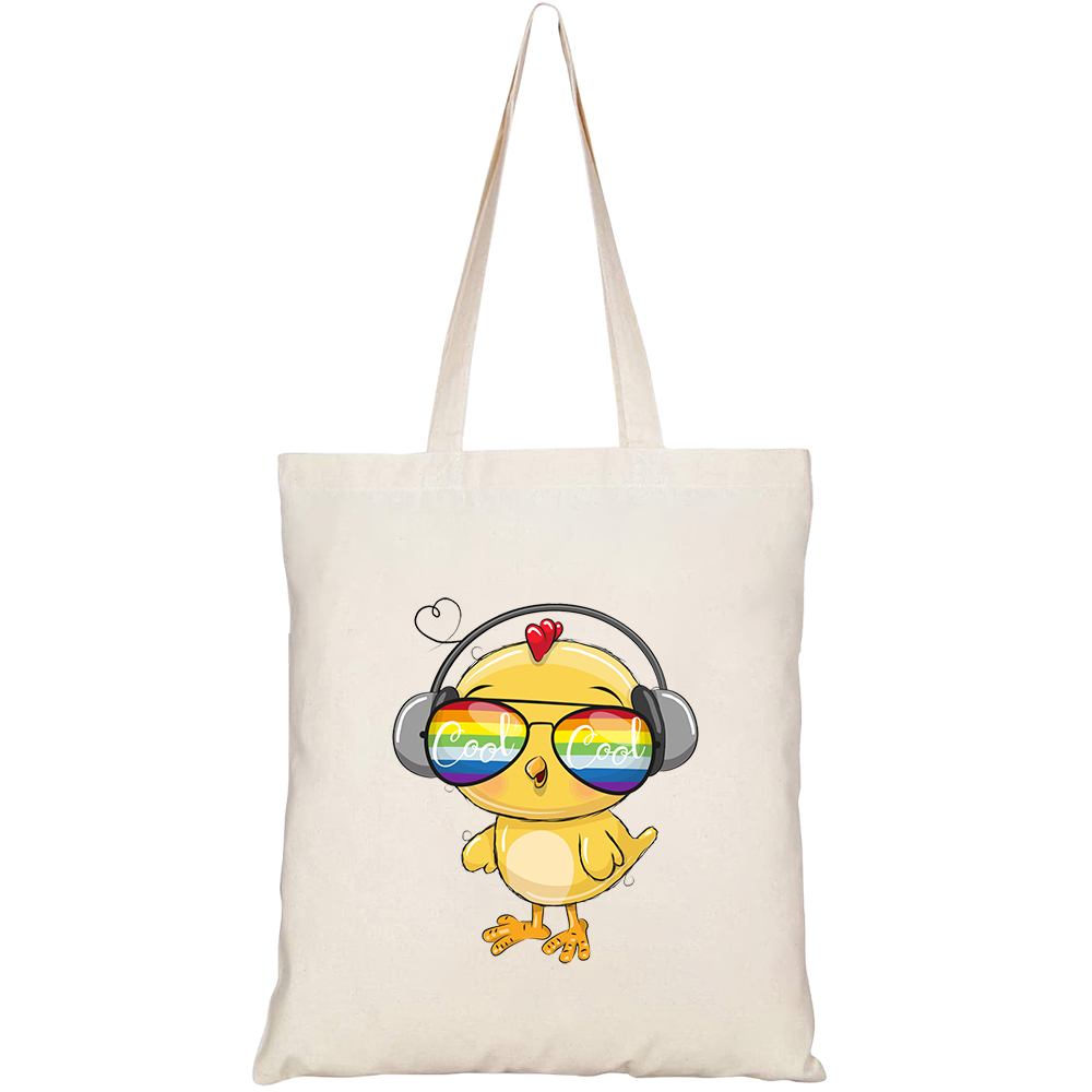 Túi vải tote canvas HTFashion in hình cool cartoon cute chicken sun HT323 -  FuniMart